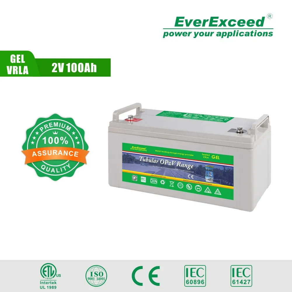 태양계용 12V Opzv 배터리 충전식 태양전지